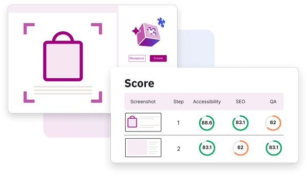 Siteimprove content performance scores for accessibility, SEO, and QA.