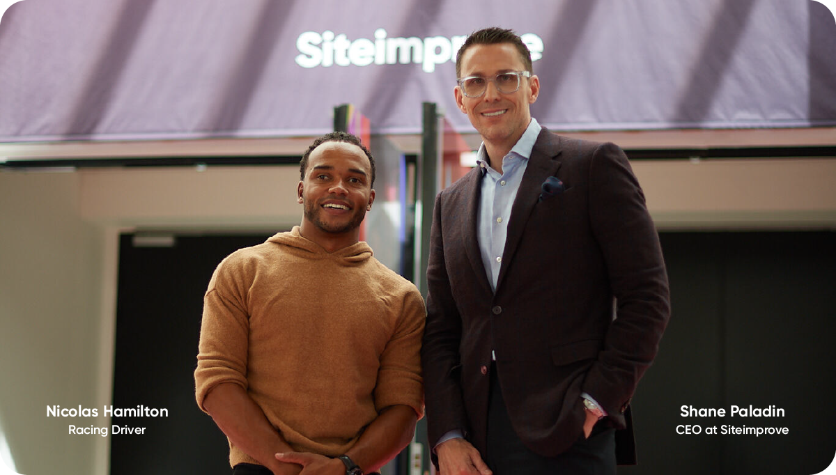 Shane Paladin and Nicolas Hamilton pictured together at a Siteimprove event
