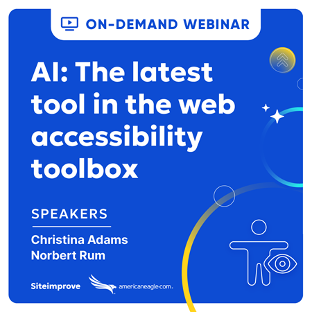 Image for AI: The latest tool in the web accessibility toolbox on-demand webinar