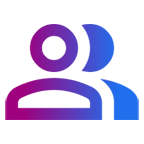 Gradient icon of people.